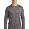 Sport-Tek  PosiCharge  Long Sleeve Electric Heather Tee. ST390LS
